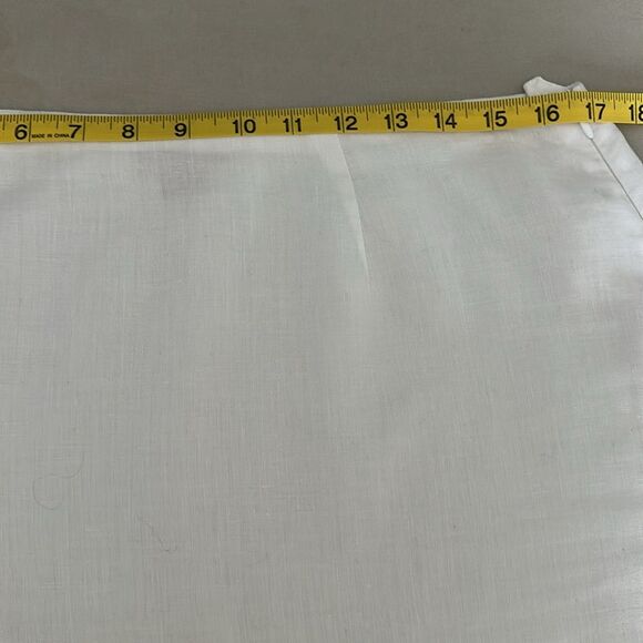 Tommy Bahama Two Palms Ruffle Linen Skirt White Size 10 - Picture 8 of 10